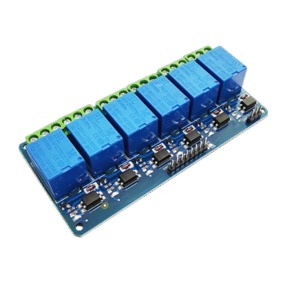 12V Relay Module 6-Channel with Optocoupler.